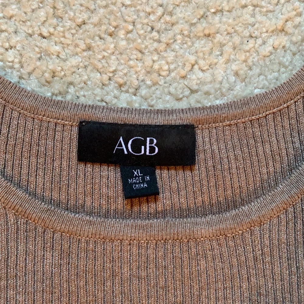 AGB brand beige long women’s sweater - Picture 6 of 11